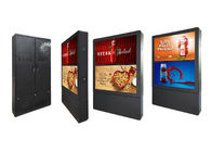 スクリーンのデジタル屋外の二重トーテム屋外LCDデジタルの印板を広告する55インチ縦Lcd