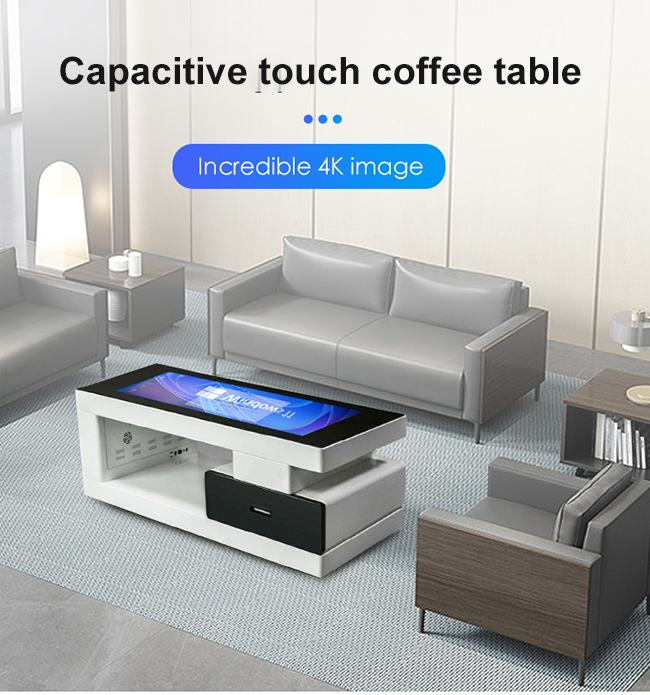 Lcdの のテーブルの のキオスクの相互多上のコーヒー スマートな の接触 スクリーンの のテーブルを食事している43インチのWindows板