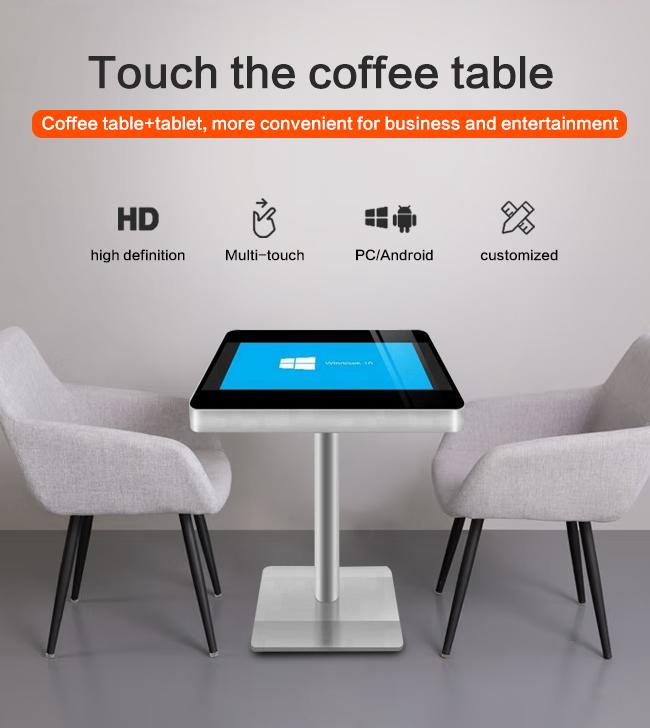 防水相互Lcdスクリーンはモールまたはレストランのための接触のコーヒー テーブルのスマートなゲーム テーブルに触れる