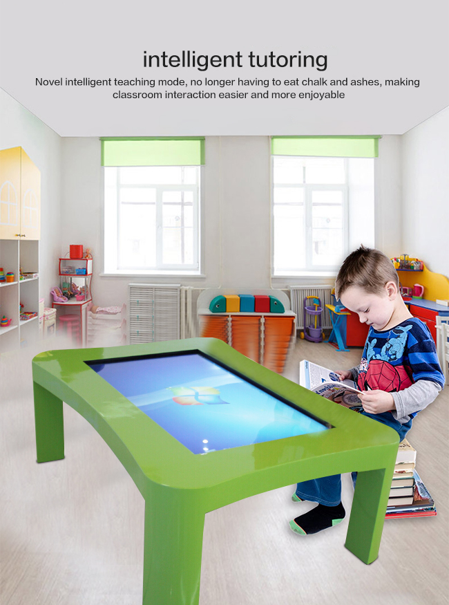子供の容量性タッチ画面が付いている人間の特徴をもつ相互多接触テーブル