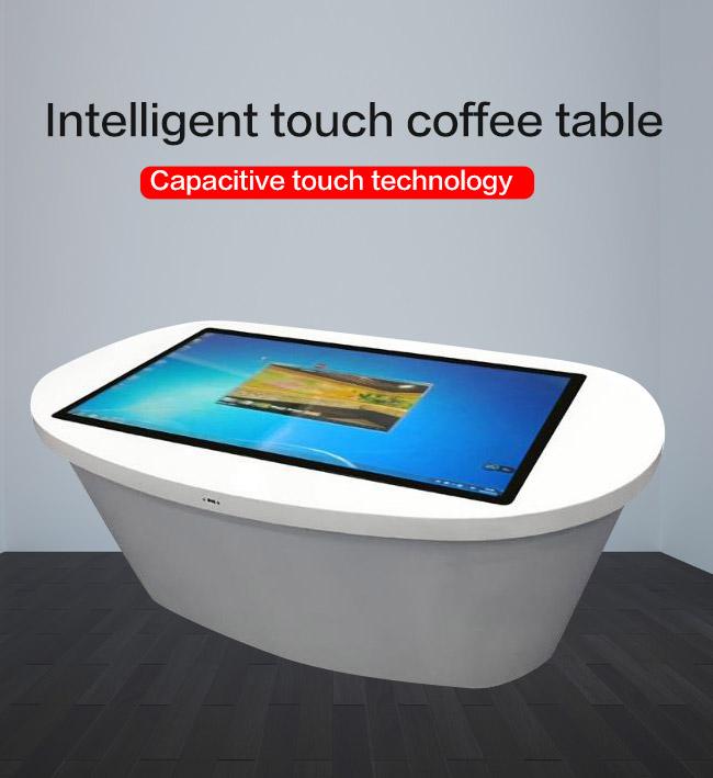 コーヒー バーの会議のために表示多タッチ画面の活動のテーブルのキオスクを広告するタッチ画面のデジタル テーブルLCD