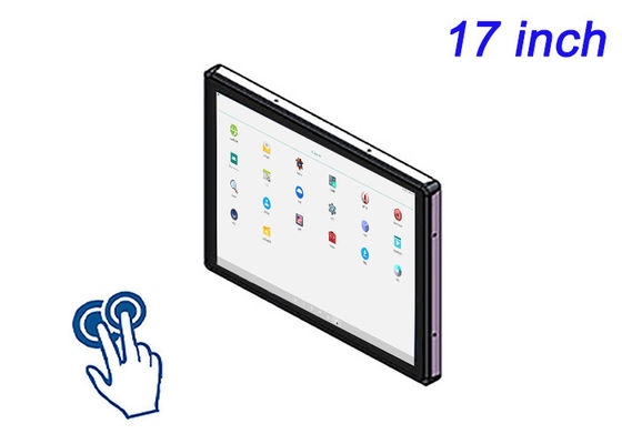 航空宇宙制御パネル,公共ターミナル,実験機器,工場ダッシュボード用の17インチAndroid組み込みタッチディスプレイ