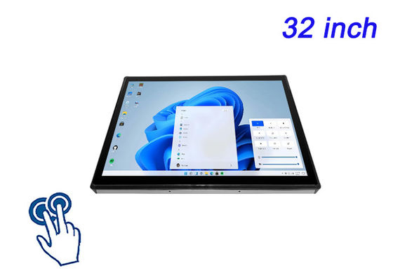 制御室,物流ディスプレイ,監視システム,公共交通機関インターフェース用の32インチWindowsタッチ組み込みモニター