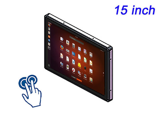 医療システム,スマート自動販売機,交通インターフェース,エンターテインメントパネルのための15インチLinuxタッチ埋め込みディスプレイ
