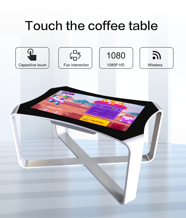 接触テーブルのWifi人間の特徴をもつシステムLCDテーブルのキオスクの相互多上のコーヒー スマートなタッチ画面のテーブル
