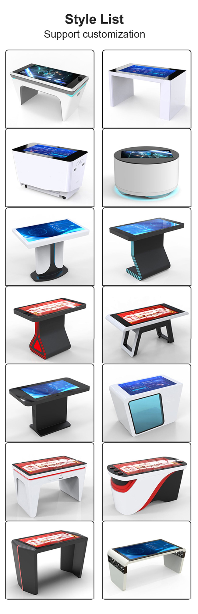 43インチの人間の特徴をもつ相互多タッチ画面棒テーブル、Smurfsの目的認識のテーブル