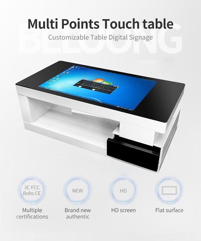 多ポイントはタッチ画面のテーブルの価格のスマートなタッチ画面のWindowsシステムLcd TVのテーブルのデジタル キオスクを